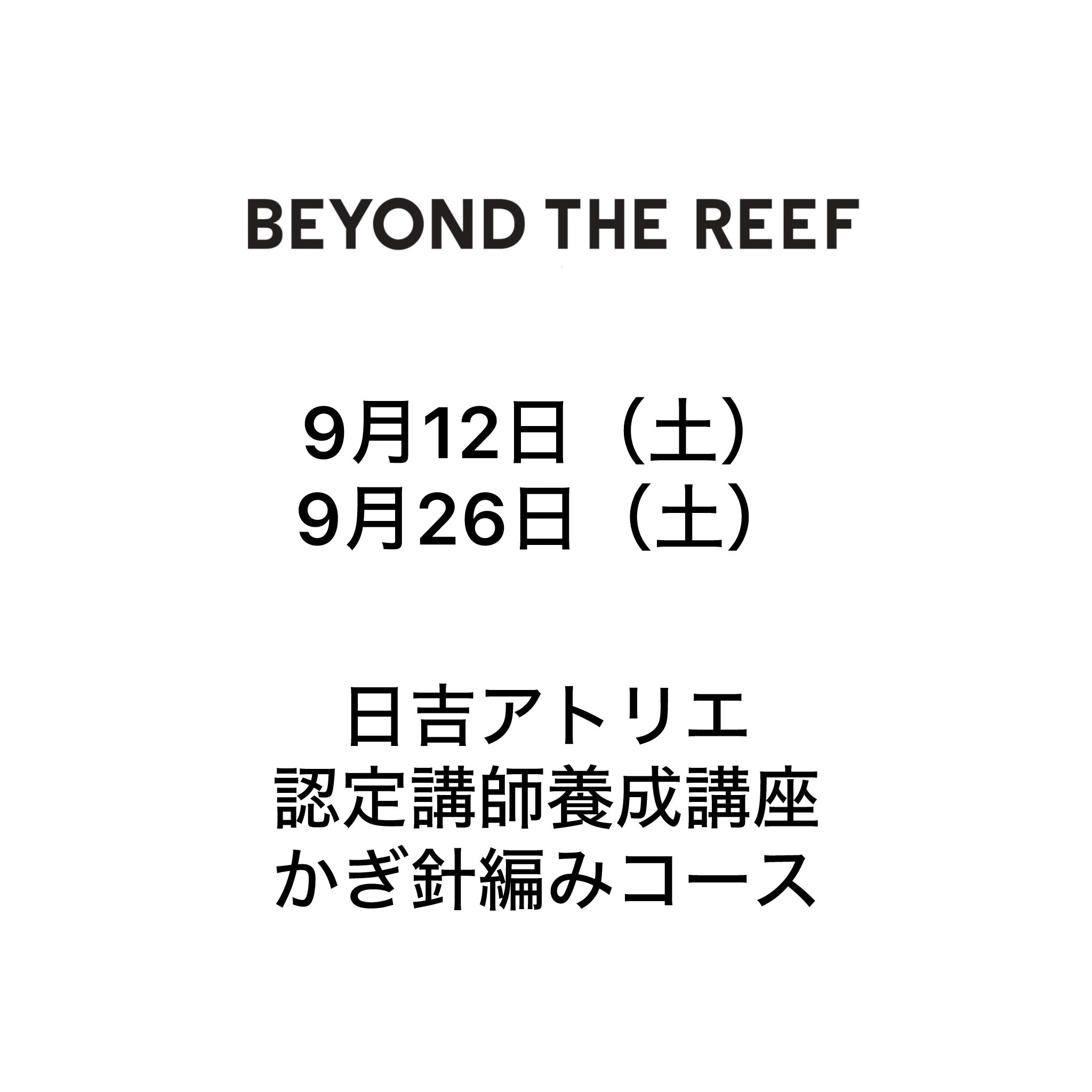 Workshop 認定講師養成講座 – BEYOND THE REEF