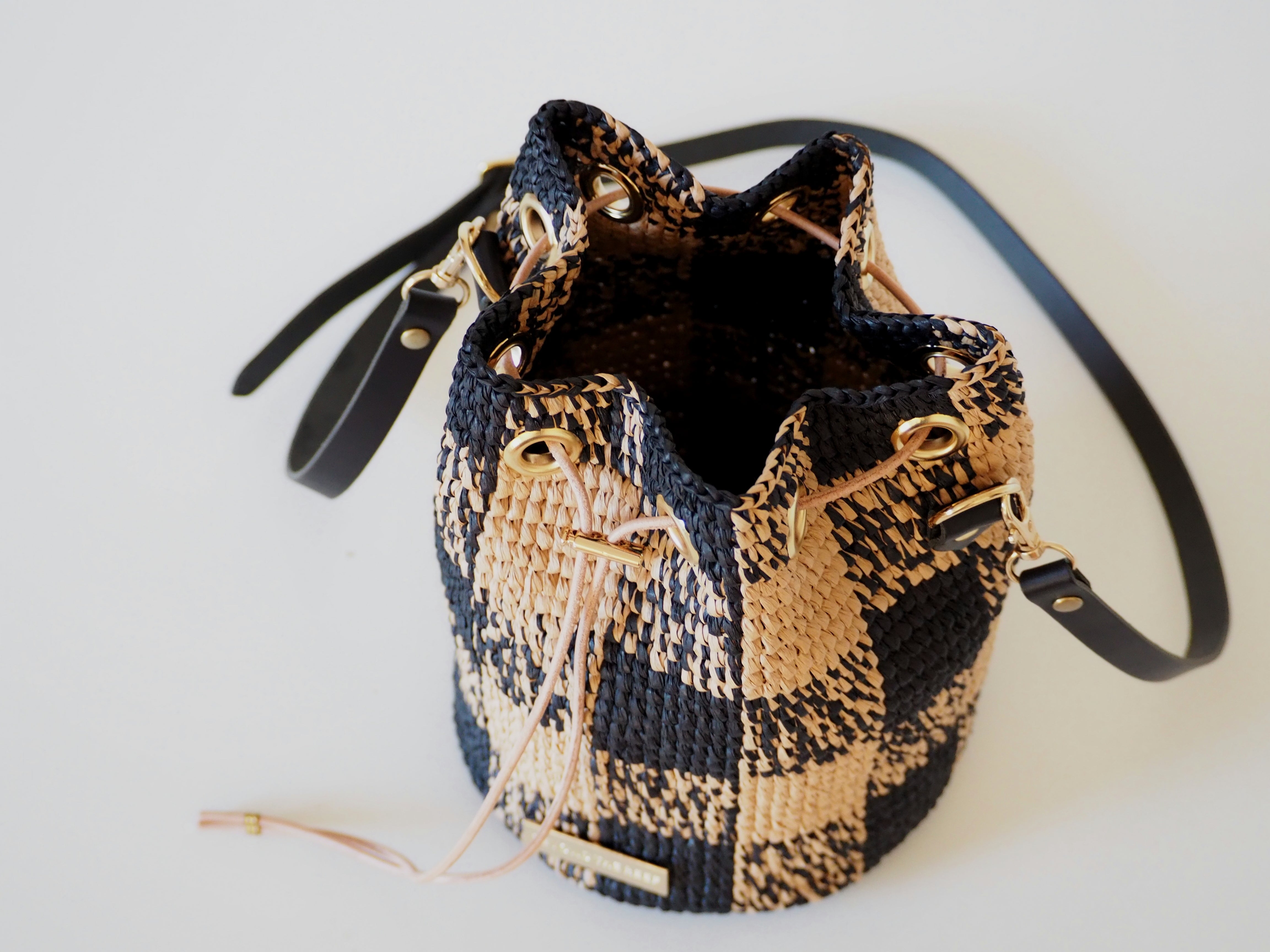 Gingham borsa / ギンガム ボルサ ※レザーストラップオプション